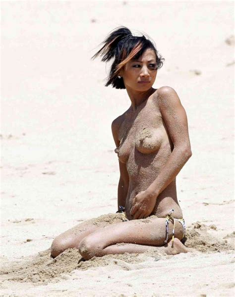 actress bai ling flashes her nipples on the beach in hawaii scandal planet