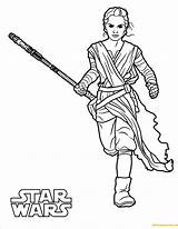 Wars Star Coloring Pages Rey Force Awakens Leia Luke Printable Online Stormtrooper Color Comments Fun Kids sketch template