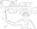 Coloring Poppins Mary Pages Visit Disney sketch template