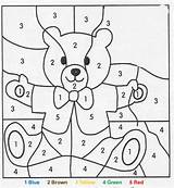 Bear Coloring Teddy Number Color Pages Library Clipart sketch template