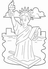 Statue Liberty Coloring Pages Kids Drawing Cartoon Printable Outline Lady Face Print Stonehenge Getcolorings Getdrawings Color Paintingvalley Worksheet sketch template