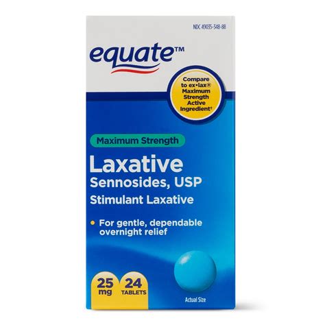 equate maximum strength stimulant laxative relief tablets sennosides