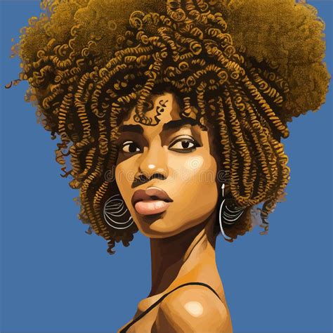 black afro african american girl woman lady vector illustration