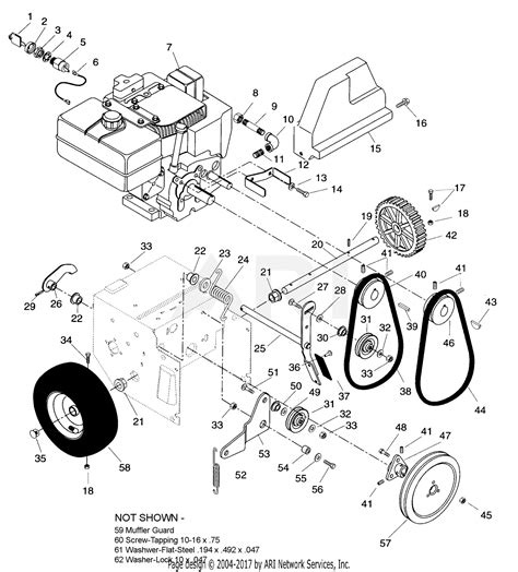 ariens   st hp tec  blower parts diagram  belt drive