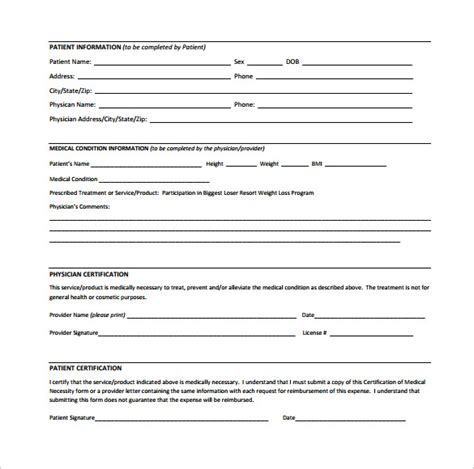 sample letter  medical necessity forms   ms word