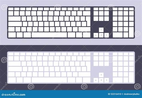 pc keyboard stock vector illustration  blank information