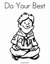 Cub Scouts Oath sketch template
