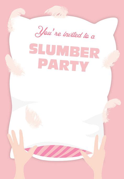 printable sleepover invitations slumber party