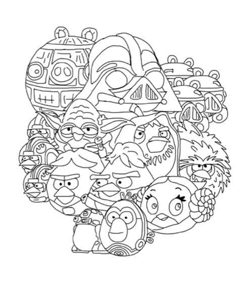 characters  angry bird star wars coloring pages bird coloring
