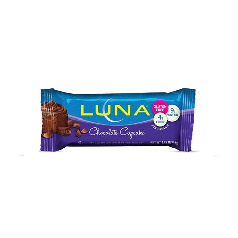 Luna Nutrition Bar 15 Packs Chocolate Cupcake Gluten Free 1 69oz