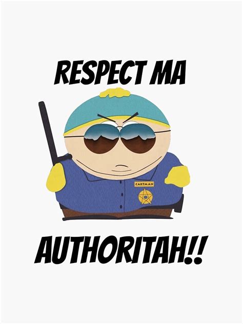 eric cartman respect  authority sticker  sale  purplecube
