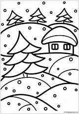 Winter Coloring Pages Color Glass Stained Printable Coloringpagesonly sketch template