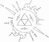 Triforce Circle sketch template