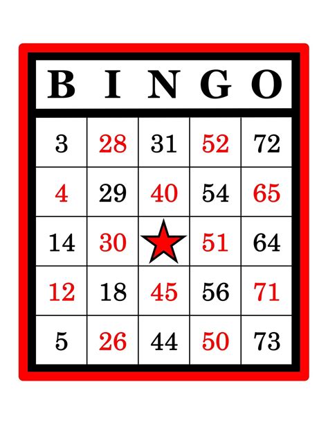 printable bingo cards