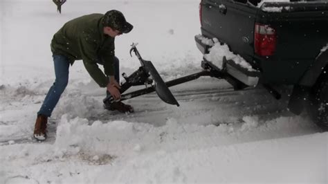 diy hitch receiver snow plow test youtube