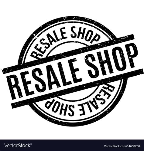 resale shop rubber stamp royalty  vector image