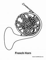 Horn French Coloring Pages Drawing Activity Getdrawings sketch template
