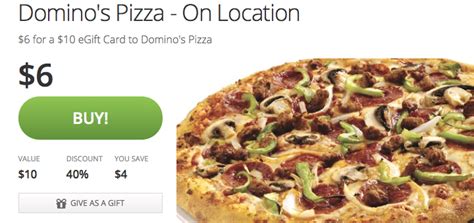 groupon  dominos ecard   limited availability