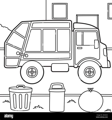 garbage truck coloring page  printable templates