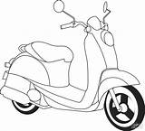 Scoopy Motorcycle sketch template