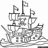 Coloring Pages Ship Pirate Choose Board Halloween sketch template