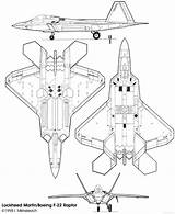 Raptor Blueprints Lockheed Stealth Airplanes Jets sketch template