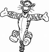 Tigger Sketch Coloring Bounce Pages Wecoloringpage Printable Getcolorings sketch template