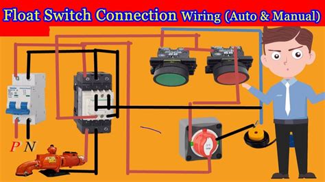 auto  manual float switch connection wiring diagram    float switch connection