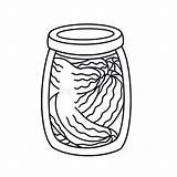 Canned Doodle Pickled Cucumbers sketch template