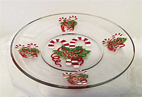christmas candy cane plates  dinnerware