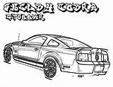 Mustang Coloring Pages Ford Gt Car Shelby Cobra 2008 Classic Color sketch template