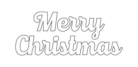 merry christmas  printable stencil     printablee