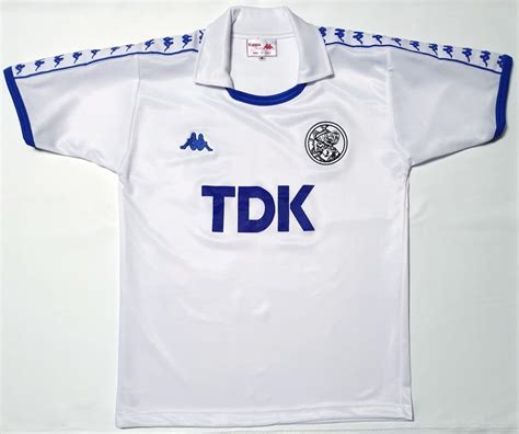 retro ajax football shirt   white vintage soccer etsy