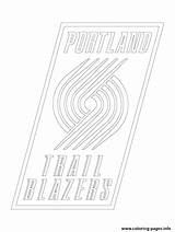 Blazers Logo Coloring Nba Trail Portland Pages Sport Printable sketch template