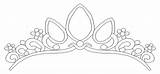 Princess Crown Tiara Drawing Tangled Rapunzel Disney Printable Template Clipart Wig Dress Tiaras Crystal Tattoo Diy Clip Wire Weebly Making sketch template