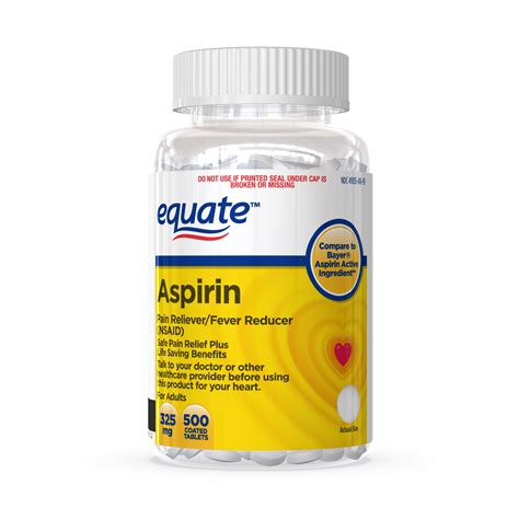 equate aspirin pain reliever  fever reducer nsaid coated tablets