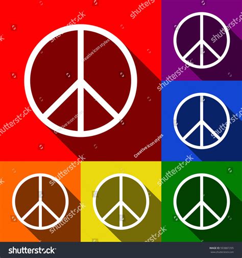 peace sign illustration vector set icons stock vector