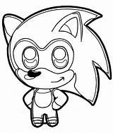 Sonic Coloring Printable Chibi Pages Hedgehog Kids Categories Coloringonly sketch template