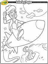 Coloring Pages Technology Rocketship Ride Inventions Crayola Science Rocket Space Print Kids sketch template