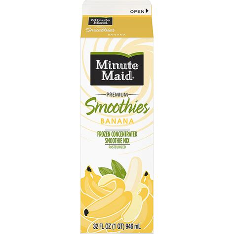 Minute Maid Premium Smoothies Banana Cartons 32 Fl Oz 12 Pack Shop