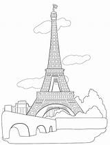 Eiffel Torre Turnul Colorat Desene Ausmalbilder Eiffelturm Ausmalbild Kostenlos Ausdrucken Descripción sketch template