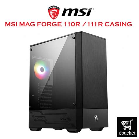 Msi Mag Forge 110r 111r Mid Tower Atx Gaming Casing Shopee Malaysia