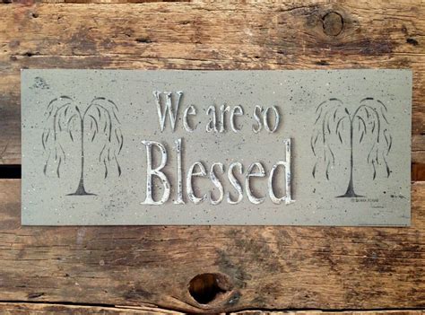 We Are So Blessed Primitive Folk Art House Blessing By Donna Etsy