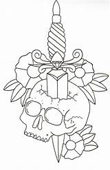 Dagger Skull Flowers Lines Wip Tattoo Designs Deviantart Wallpaper sketch template