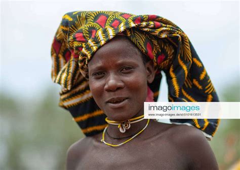 angola portrait of a mucubal tribe women wearing colorful headwears