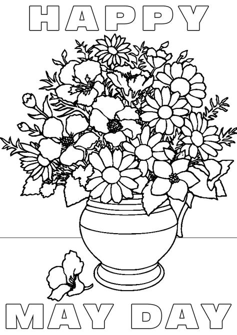 happy  day vase  flowers colouring rooftop post printables
