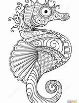 Coloring Zentangle Horse Adults Pages Printable Sea Zen Color Getcolorings Print Book sketch template