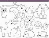 Woodland Coloring Pages Animals Baby Animal Patterns Creatures Felt Template Cute Templates Theme Outline Sketchite Nursery Quilt Visit Christmas Choose sketch template