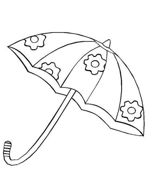 umbrella coloring pages