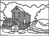 Clipart Mill Grist Coloring Pages Virginia Watermill Gristmill West Clip Clipground Template 20clipart sketch template